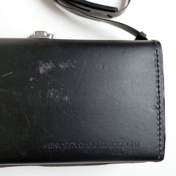 MINOLTA Autopak 8 Black Leather Bag Made in Japan Can Be Used as a Purse - Picture 6 of 15